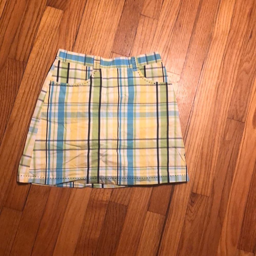 Colorful flannel skorts